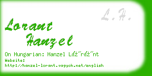 lorant hanzel business card